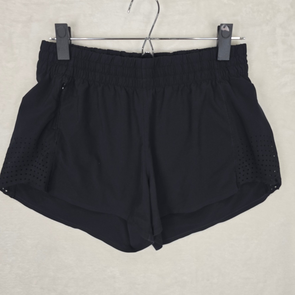 Athleta Hustle 3 Short Black Running Workout Mesh Perforated XS S/446694-00
